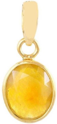 Jaipur Gemstone Gold-plated Sapphire Copper Pendant