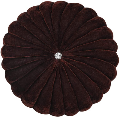 Anil Enterprises Round Smoking Pillow Cushion for Sofa, 36 x 36 cm, Brown Microfibre Solid Sleeping Pillow Pack of 1(Brown)