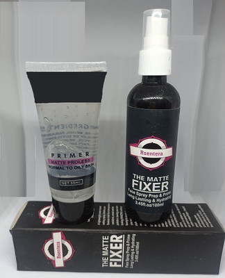 Rsentera Combo Of Waterproof Primer With Matte Makeup Fixer 2 Items Primer  - 150 ml(Transparent)