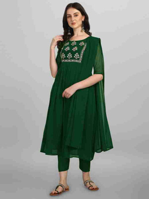 indian glory Embroidered Kurta, Trouser/Pant & Dupatta Set