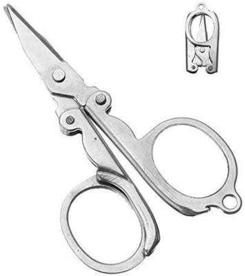 Ronofic Folding Scissor For Moustache Trimming, Scissors For Hair Cutting Scissors(Set of 1, Silver)