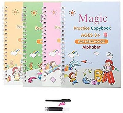 SVSONLINE Magic Practice Reusable Calligraphy Copybook Number Tracing Book for kids Theme,  Scrapbook Kit(DIY)