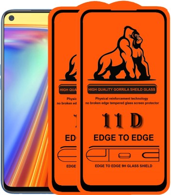 Express Buy Edge To Edge Tempered Glass for Realme 7 Pro, 11D With Easy Installation kit(Pack of 2)