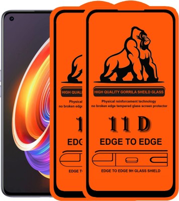 Forego Edge To Edge Tempered Glass for Realme X7 Pro(Pack of 2)