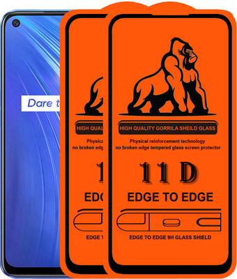 Express Buy Edge To Edge Tempered Glass for Realme 5i(Pack of 2)