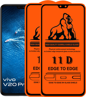 Express Buy Edge To Edge Tempered Glass for Vivo V20 Pro(Pack of 2)