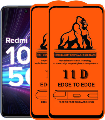 Express Buy Edge To Edge Tempered Glass for Xiaomi Redmi Mi Note 10T 5G, 11D With Easy Installation kit(Pack of 2)