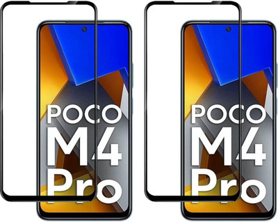 ISAAK Edge To Edge Tempered Glass for POCO M4 Pro 4G Edge to Edge, Full Glue, 11D Tempered Glass(Pack of 2)