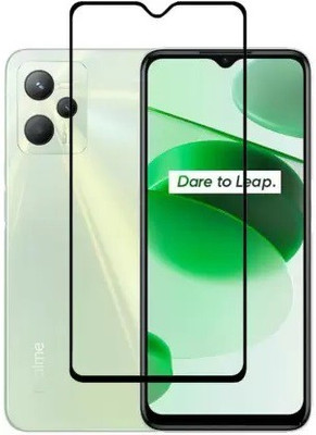 MOBIGENIX Edge To Edge Tempered Glass for REALME C35 4G(Pack of 1)