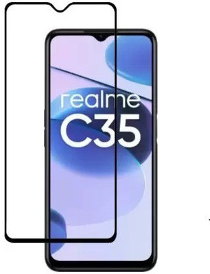 MOBIGENIX Edge To Edge Tempered Glass for REALME C35 4G(Pack of 1)