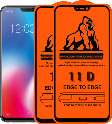 Express Buy Edge To Edge Tempered Glass for Vivo V9 Pro, 11D With Easy Installation kit(Pack of 2)
