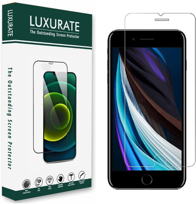 LUXURATE Edge To Edge Tempered Glass for Apple iPhone SE 2020(Pack of 1)