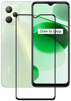 MOBIGENIX Edge To Edge Tempered Glass for REALME C35 4G(Pack of 1)