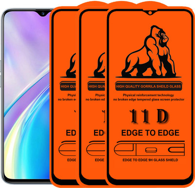 Forego Edge To Edge Tempered Glass for Realme XT(Pack of 3)