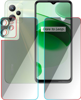 PONDRIK Front and Back Screen Guard for REALME C35 WITH CAMERA LENS(Pack of 3)
