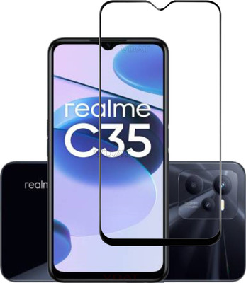 VDAT Edge To Edge Tempered Glass for realme C35(Pack of 1)