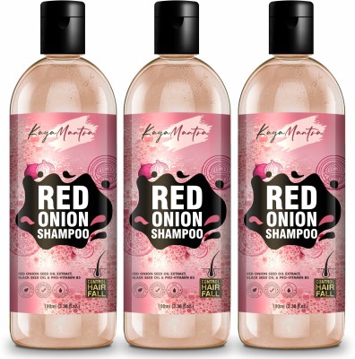 KayaMantra Onion Shampoo for Hair Growth and Hair Fall Control - Pack of 3(300 ml)