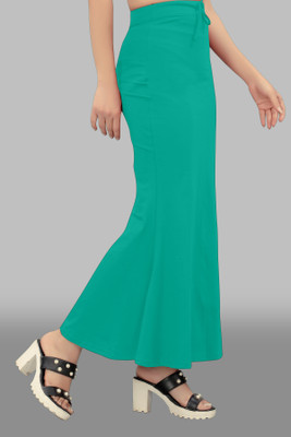 KERMIT S.H.FishCut_turquoise green_L_Saree Shapewear shapewear petticoat For saree Lycra Blend Petticoat(L)