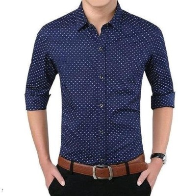 estilo flem Men Self Design Casual Black Shirt