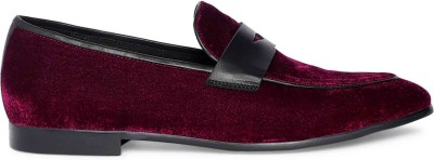 heelandbucklelondon Burgundy Penny Loafer Loafers For Men(Burgundy , 7)