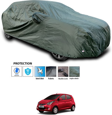 CODOKI Car Cover For Hyundai Eon (With Mirror Pockets)(Green)