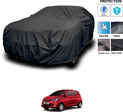 PAGORA Car Cover For Hyundai Eon (With Mirror Pockets)(Black)