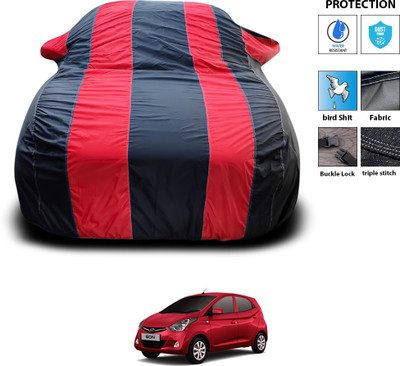 CODOKI Car Cover For Hyundai Eon (With Mirror Pockets)(Red)