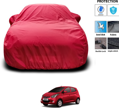 CODOKI Car Cover For Hyundai Eon (With Mirror Pockets)(Maroon)