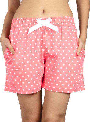 NITE FLITE Printed Women Pink Regular Shorts