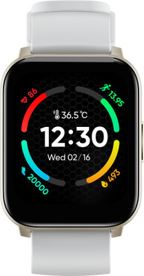 Realme TechLife Watch S100 1.69″ HD Display With Temperature Sensor & Lightweight Smartwatch (Carbon Grey Strap, Free Size) For Rs. 999 @ 75 %