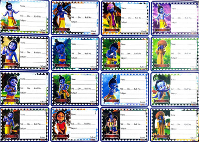 SUNINOW 7.62 cm Mixed Design Name Slip Note Books Stickers School Labels for Kids Self Adhesive Sticker(Pack of 80)