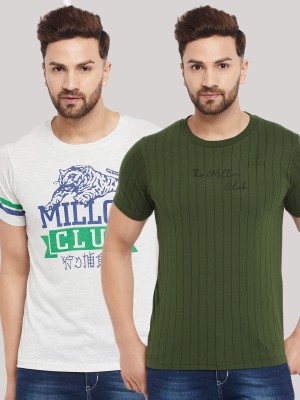The Million Club Graphic Print Men Round Neck Green T-Shirt