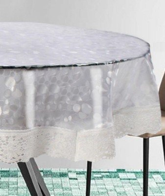 VGS FASHION Self Design 6 Seater Table Cover(TRANSPARENT, 3D Translucent, PVC)