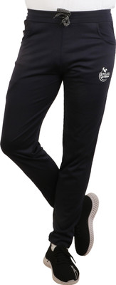 RKM STORE Solid Men Black Track Pants