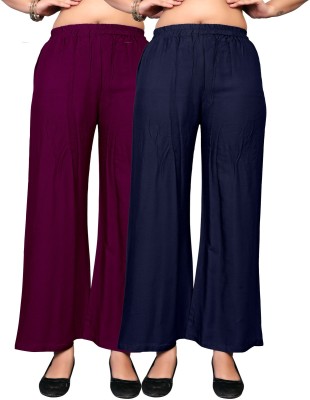 Zokhi Regular Fit Women Blue, Purple Trousers