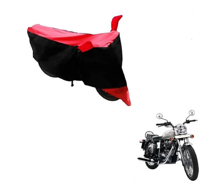 Mdstar Waterproof Two Wheeler Cover for Royal Enfield(Bullet 350, Red, Black)