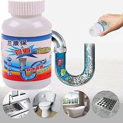TrustShip ™Pipe Bathroom Cleaner unblock Clogged Opener Powder Blockage Drainage Clear Powder Drain Opener(110 ml)