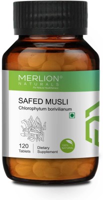 Merlion Naturals Safed Musli Tablets, Chlorophytum borivilianum, Pure Herbs 500mg x 120 Tablets(120 Tablets)