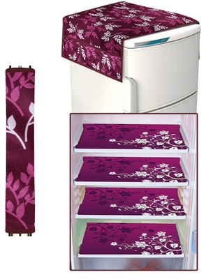 Crosmo Refrigerator  Cover(Width: 53 cm, Purple)