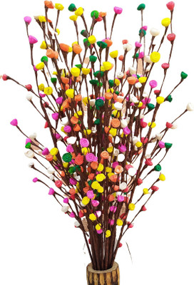 fab n Style Multicolor Rose, Orchids Artificial Flower(30 inch, Pack of 10, Flower Bunch)