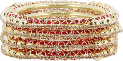 NMII Metal Zircon Bangle Set(Pack of 4)