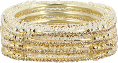 NMII Metal Zircon Bangle Set(Pack of 4)
