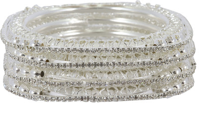 NMII Metal Zircon Bangle Set(Pack of 4)