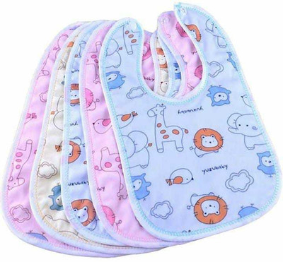 MINTLEAF Set of 5 Baby Waterproof Apron Apron for Baby (Multicolor)(Multicolor)