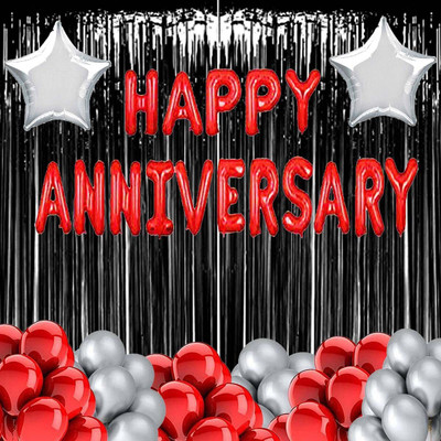 RSPD Anniversary Decoration Item for Home Kit with Metallic Balloons Combo Set(Set of 49)