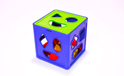 BHVMEY Colorful Shape Cube Sorting Puzzle - Geometric Shape Sorting Cube Baby Toys(Multicolor)