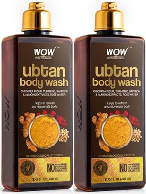 WOW SKIN SCIENCE Ubtan Body Wash for Tan Removal and Glowing Skin (Pack of 2)