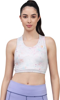 FIT YOGI Dot Print Women Sports Lightly Padded Bra(Multicolor)