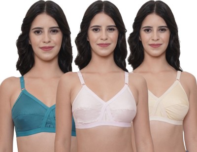 Nutex Sangini Women Full Coverage Non Padded Bra(Pink, Green, Beige)