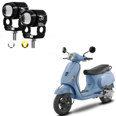 AUTOGARH Universal Dual Mini Driving Fog Light For Piaggio Vespa LX Fog Lamp Motorbike LED for Piaggio (12 V, 18 W)(Vespa LX 125)
